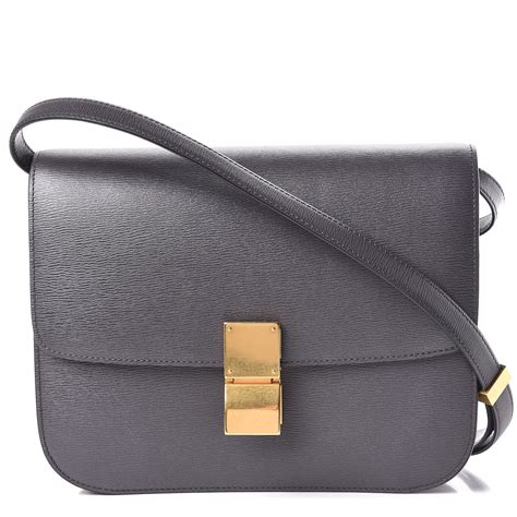 celine box medium grey|Celine box bag.